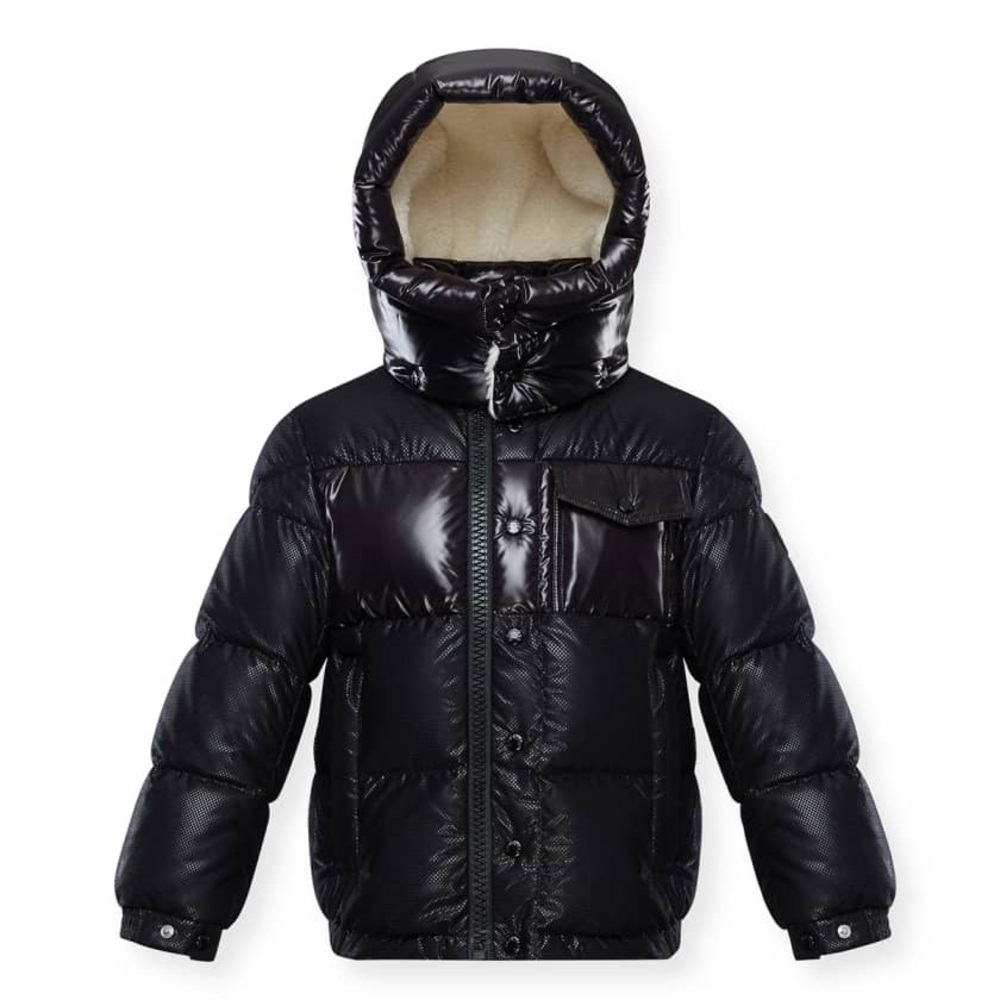 Moncler Black Down Puffer Demir Giubbotto Hooded Coat